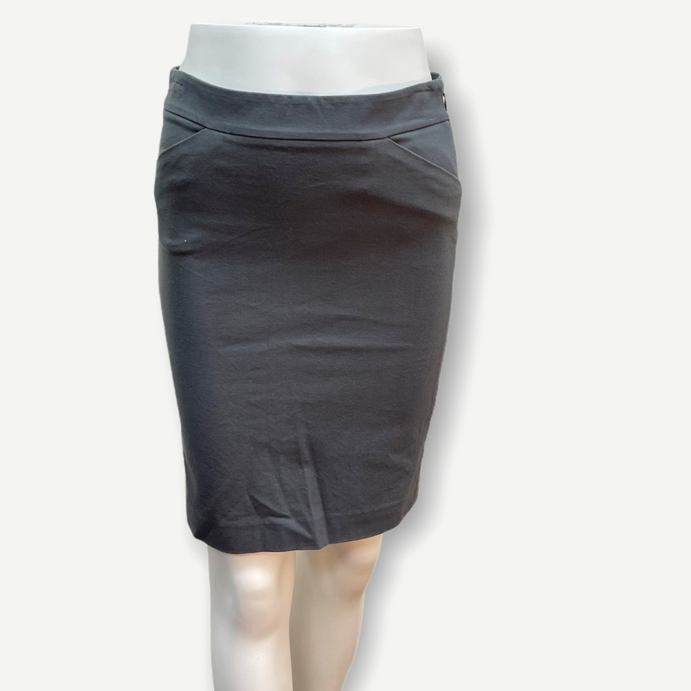 Theory cotton blend grey pencil skirt